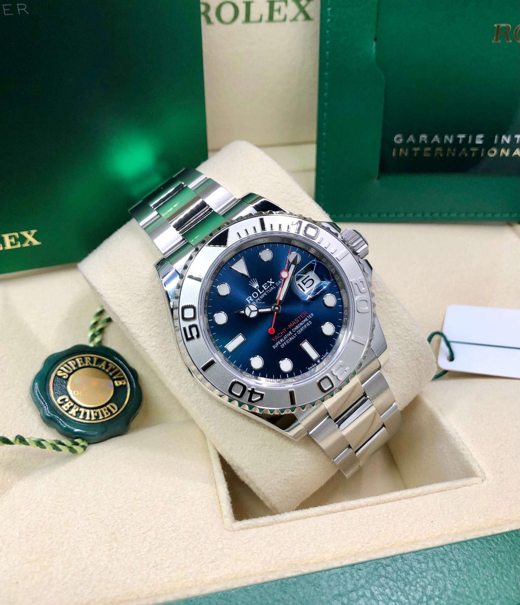 Yacht-Master Platinum Blue Dial Oyster Steel