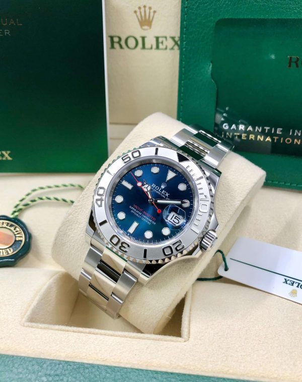 Yacht-Master Platinum Blue Dial Oyster Steel