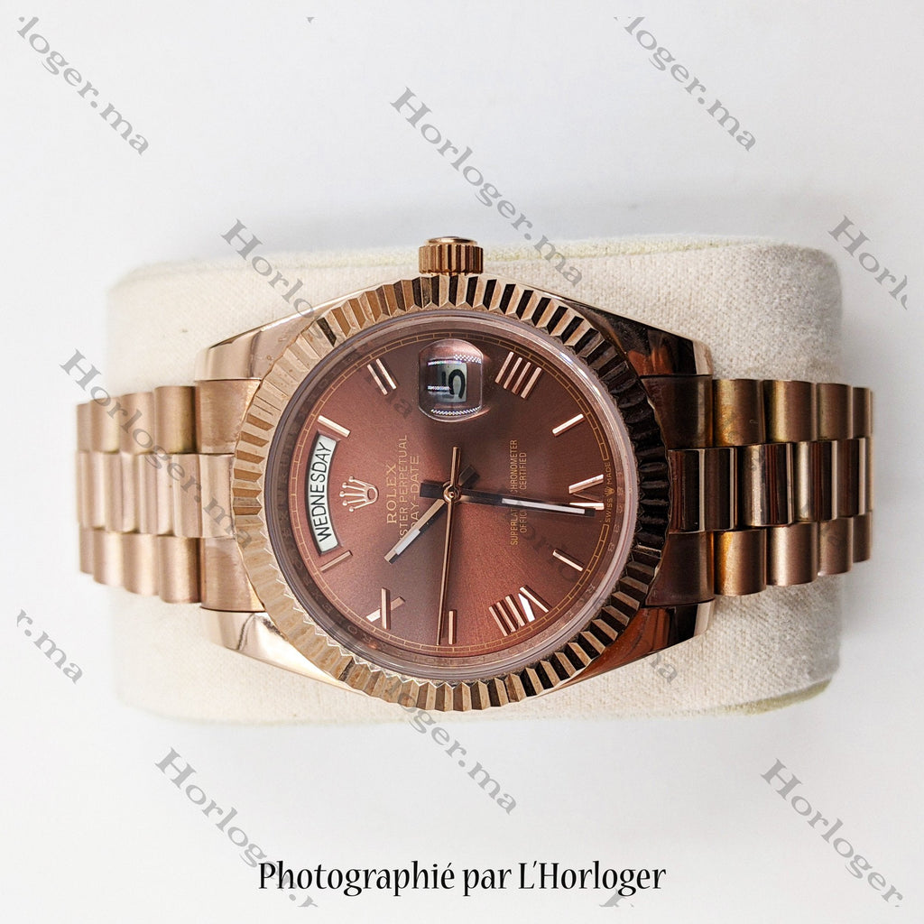Day-Date 41 Chocolate Dial President Bracelet