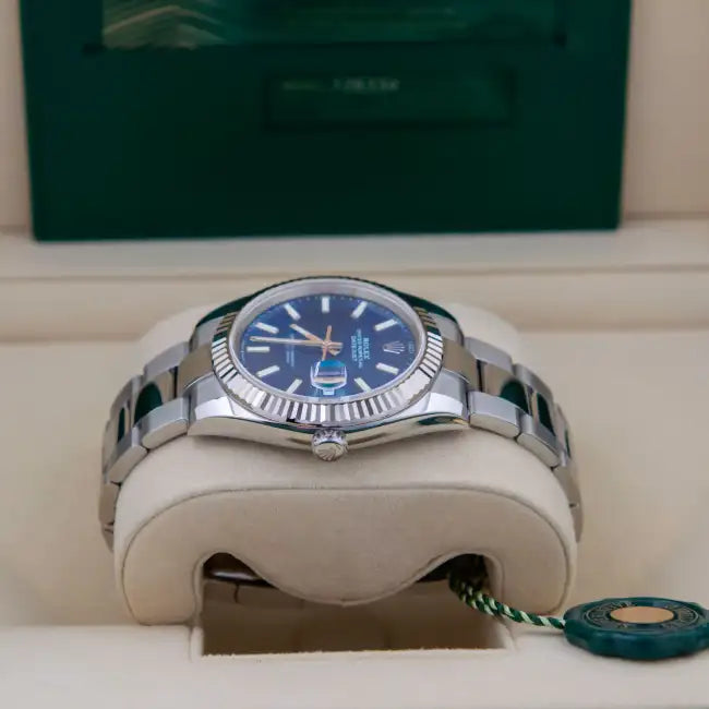 Datejust 41 Blue Index Dial Oyster Steel