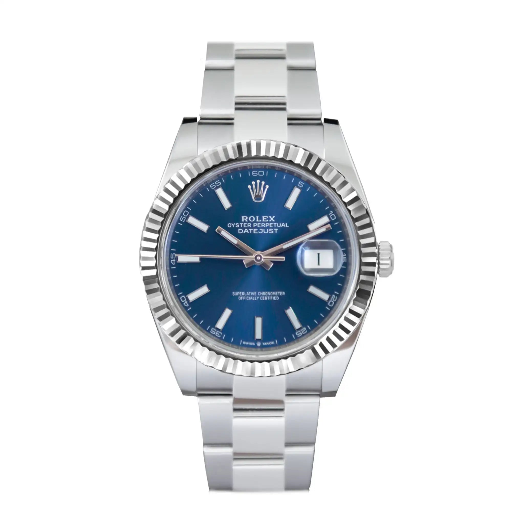 Datejust 41 Blue Index Dial Oyster Steel