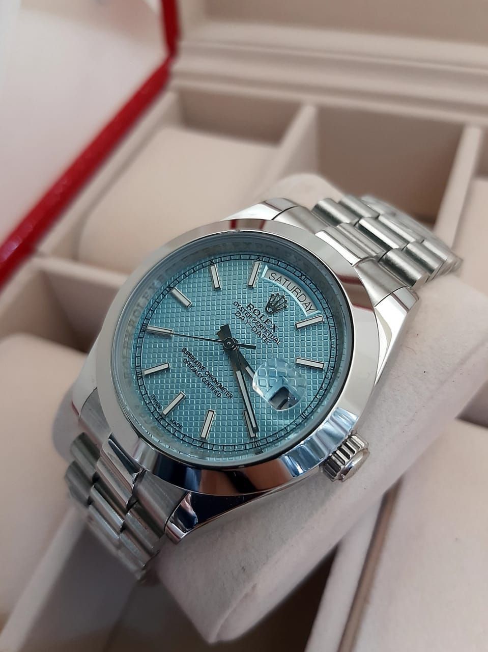 Day-Date Sky Blue Dial Steel Oyster