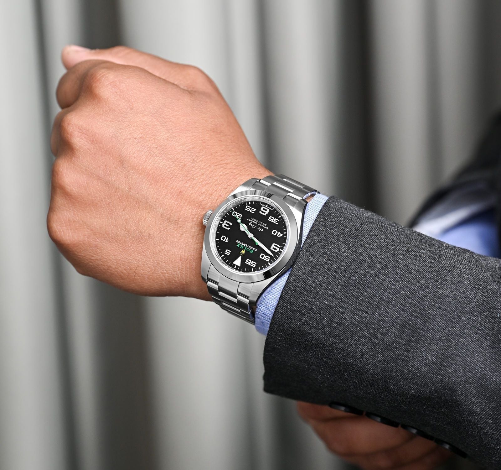 Air-King — Black Dial Steel